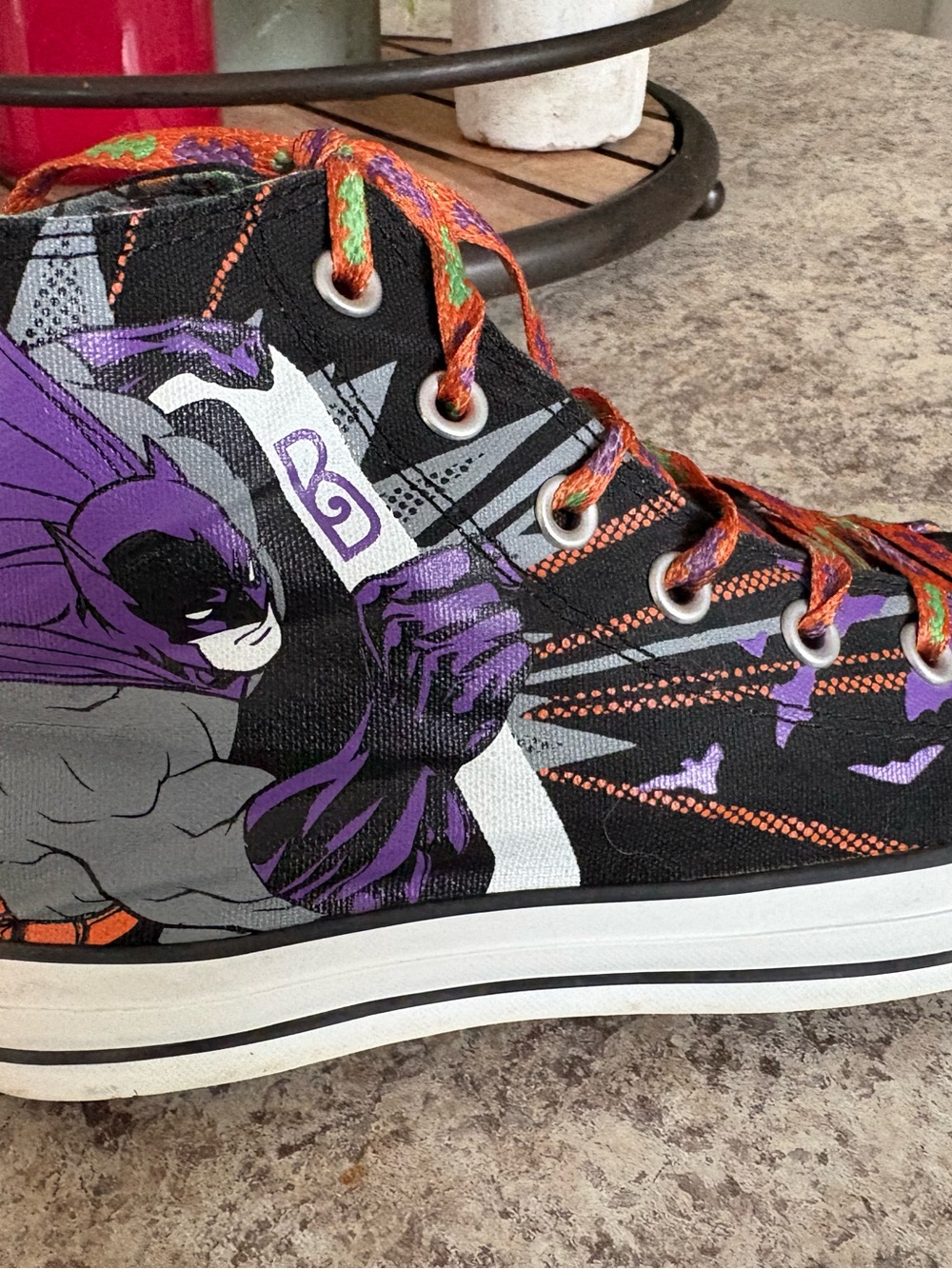 The Joker Graphic High-Top Sneakers - Black, Purple, Orange, Green - Picture 10 of 16